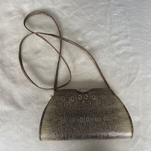 Judith Leiber Vintage Metallic Lizard Evening Bag/Clutch